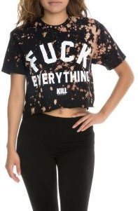 Fuck Everything Bleached Crop