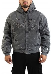 Stud Logo Hood Zip-Up Jacket 