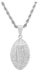 Steeltime 18k Gold Plated Football Necklace