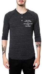 The Prep Coterie League Henley in Heather Black