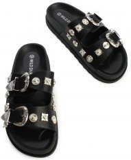 Aileen-20 Studded Buckle Slide