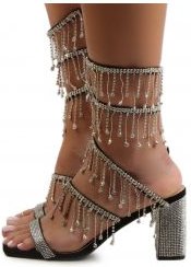 Molla-01 Rhinestone Spiral Heel 