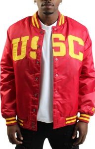 NCAA USC Satin Varsity Jacket 