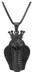 Special 18K Gold Plated King Snake Pendant with Simulated Diamonds
