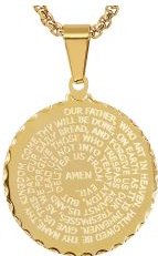 Lord's Prayer Medallion Necklace