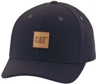 Leather Patch Snap-Back Hat - Black