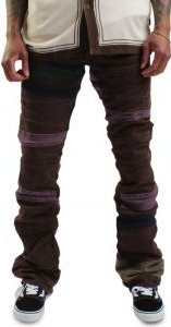 Color Panel Stacked Flare Jean 