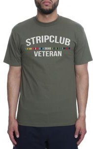 The Strip Club Veteran Tee in Military Green