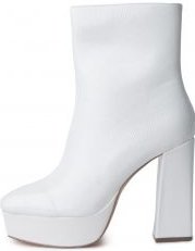 Luster-1 White Ankle Boots