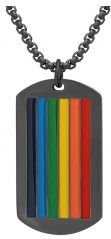 Rainbow Pride Dog Tag Pendant