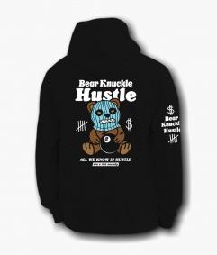 Bear Knuckle Hustle Pullover Hoodie - Black