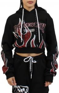 Racing Cropped Hoodie