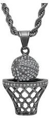 SWISH Basketball Pendant Necklace