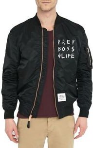The Prep Boys 4 Life Lightweight MA-1 Bomber in Black