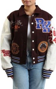Women's Logo Patch Varsity Jacket 
