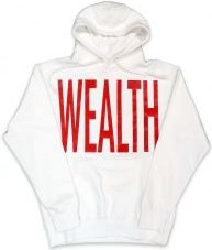 Wealth Hoodie in White and Red