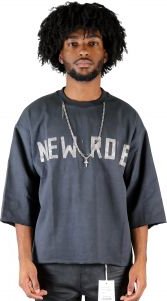 AVOYA S/N Jersey 3/4 Sleeve Crop Top Tee with Detachable Necklace