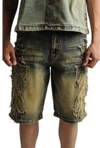 Tribal Patch Denim Shorts