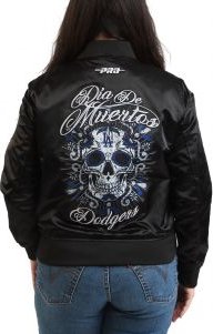 MLB Los Angeles Dodgers Eternal Skull Satin Jacket 