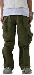 VONT FINE TWILL NYLON BAGGY FIT CARGO PANTS