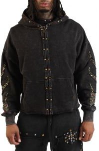 Fire Studded Zip Hoodie 