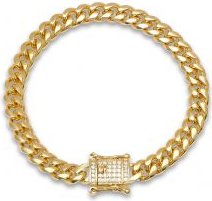 Miami Cuban Link Luxe Iced Out Lock Bracelet