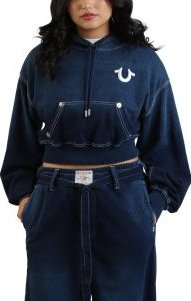 Big T Buddha Crop Zip-Up Hoodie