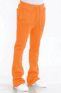 Solid Flare Stacked Track Pants