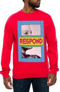 The Respond Crewneck Sweatshirt in Red