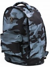 Mint Camo Leather Backpack Navy