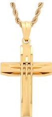 Accent Cut Cross Pendant Necklace