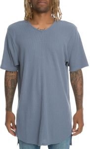 The Vulpes Off Shoulder Tee in Grey