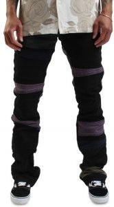 Color Panel Stacked Flare Jean 