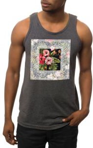 The Paisley Floral Tank Top in Charcoal