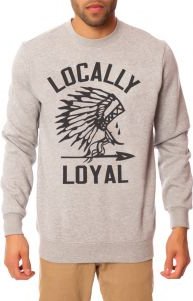 The Locally Loyal Crewneck Sweatshirt in Heather Grey