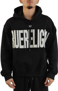 Knit Logo Panel Boxy Hoodie 