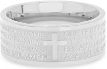 Wide Banded Lord's Prayer Ring