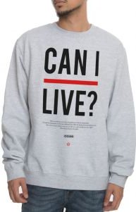 The Can I Live Crewneck Sweatshirt in Heather Grey