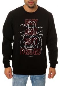 The Buy Art Not Drugs Crewneck Sweatshirt in Black