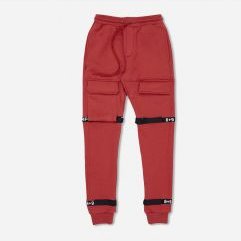 Strapped Up Slim Fleece Joggers Rust
