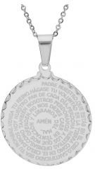 Padre Nuestro Prayer Medallion Necklace