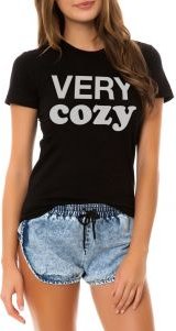 The Very Cozy Tee in Black