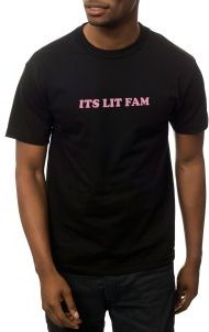 The Its Lit Fam Tee in Black