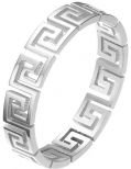 Mister Greek Cut Out Ring Chrome