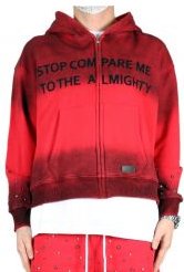 GARCIA French Terry Long Sleeve Crop Top Full Zip Hoodie