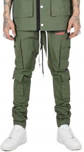 Anas Men's premium crispy nylon cargo jogger pants