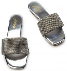 Lisa-45 Rhinestone Flat Sandal 