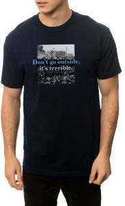 The Don't Go Outside Tee in Navy