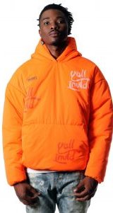 YAM Padded Crop Style Nylon Pullover Jacket