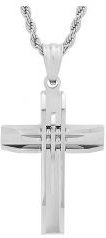 Accent Cut Cross Pendant Necklace